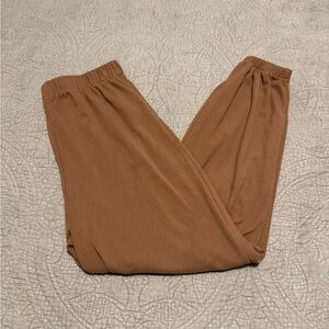 Cozy brown fleece jogger sweatpants size large